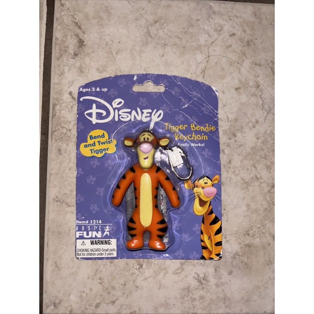 Basic Fun Disney's Bend & Twist Tigger Bendie Keychain New